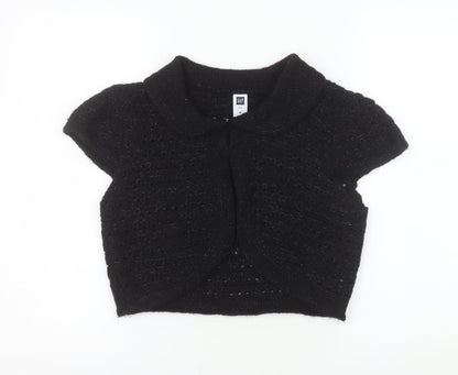 GAP Women's Black Collared Knit Shrug Jumper M