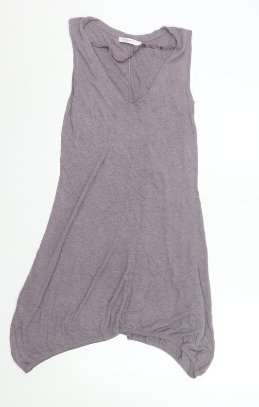Sandwich Women Purple L Asymmetric Sleeveless Jersey Dress