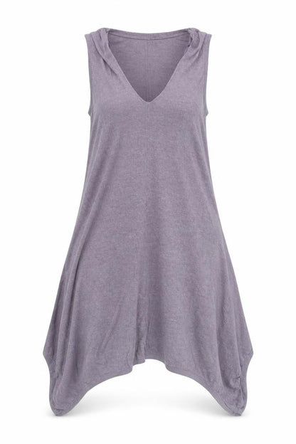 Sandwich Women Purple L Asymmetric Sleeveless Jersey Dress
