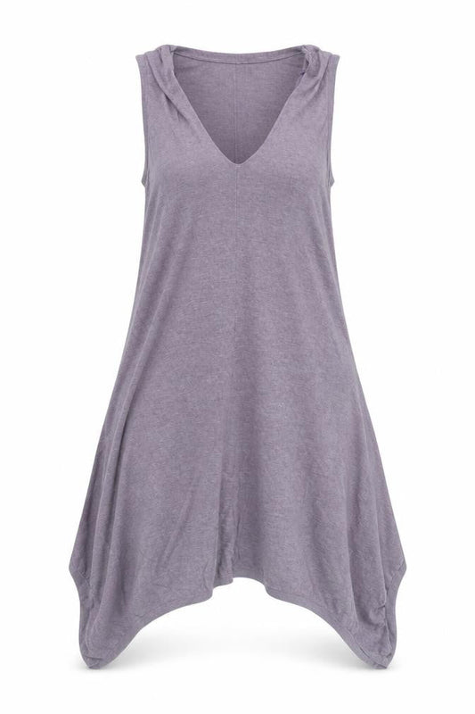 Sandwich Women Purple L Asymmetric Sleeveless Jersey Dress