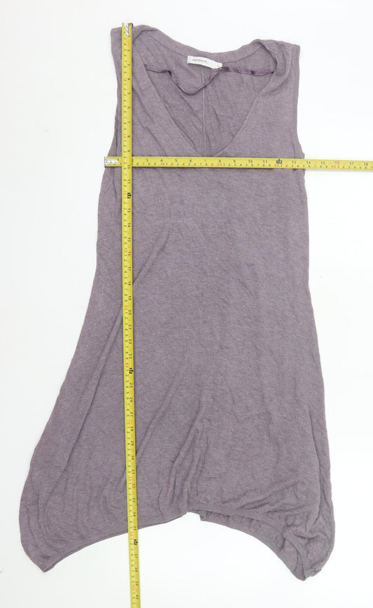 Sandwich Women Purple L Asymmetric Sleeveless Jersey Dress