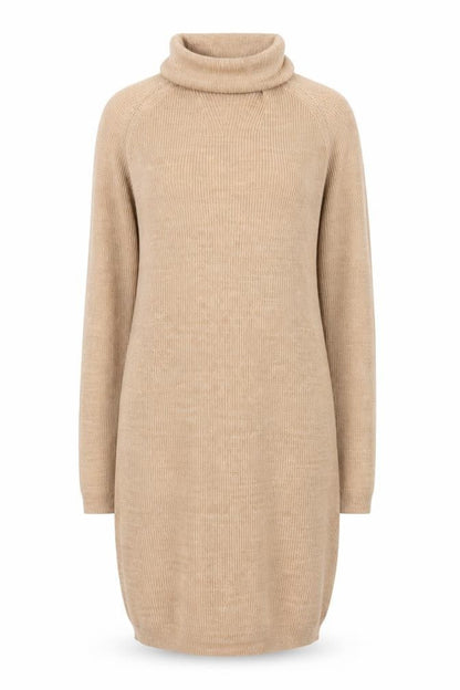 Dorothy Perkins Women’s Beige Roll Neck Knit Bodycon Sweater Dress Size 8