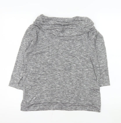 Klass Women’s Grey Cowl Neck Lightweight 3/4 Sleeve Jumper M
