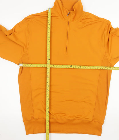 Page & Tuttle Men’s Orange 1/4 Zip Long Sleeve Golf Sweatshirt L