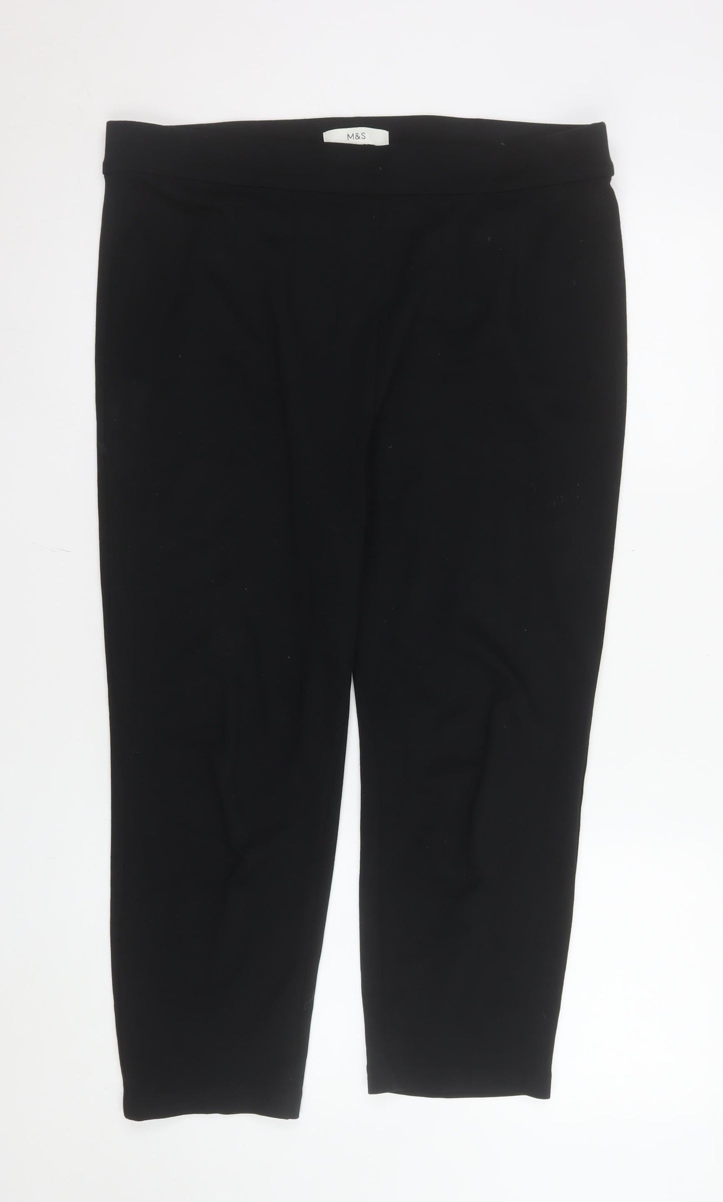 Marks and Spencer Women Black Size 18 Jersey Stretch Leggings
