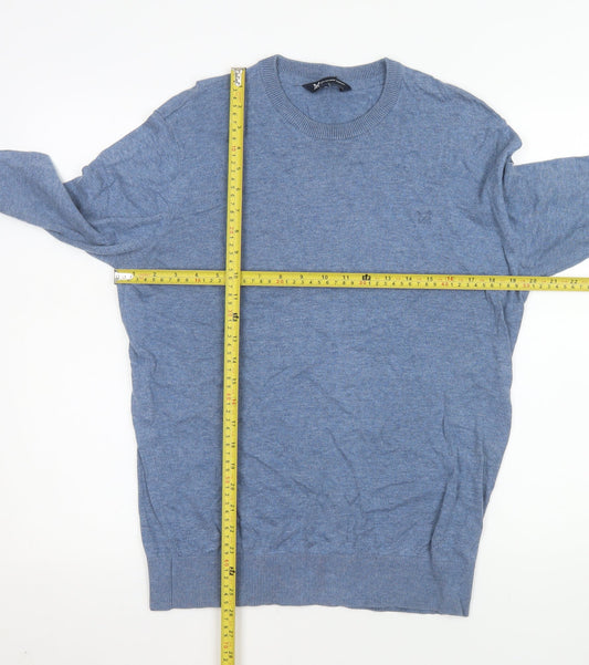 Crew Clothing Company Men's Blue Cotton Crew Neck Jumper Size M