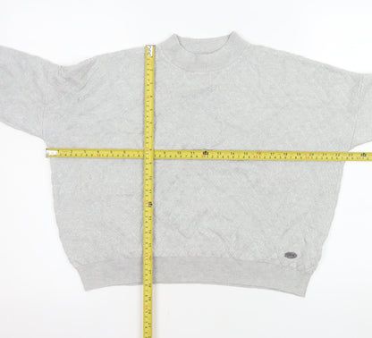 Firetrap Women Grey Quilted Button Sleeve Pullover Sweatshirt Size 8