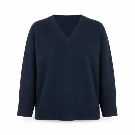 Jigsaw Women's Blue Wool V-Neck Jumper XS Long Sleeve Knitwear