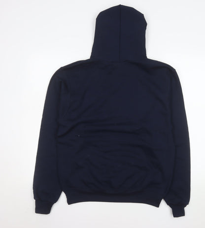 Champion Men's Blue Pullover Hoodie Small Fleece Logo Sweatshirt