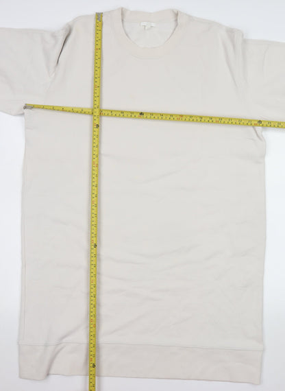 COS Women Ivory Cotton Long Sleeve T-Shirt Dress Size 14