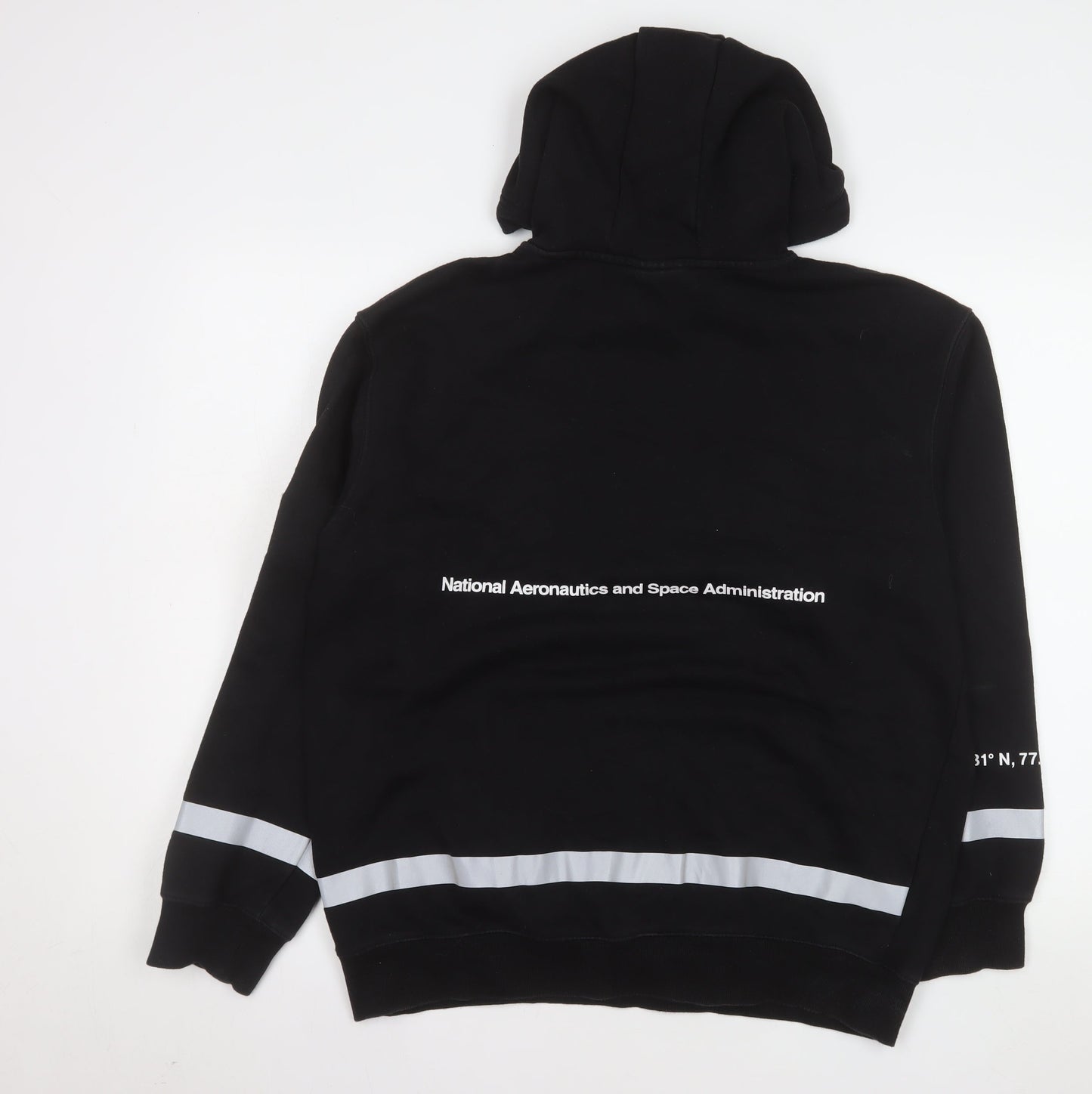 H&M Men’s Black NASA Relaxed Fit Pullover Hoodie M