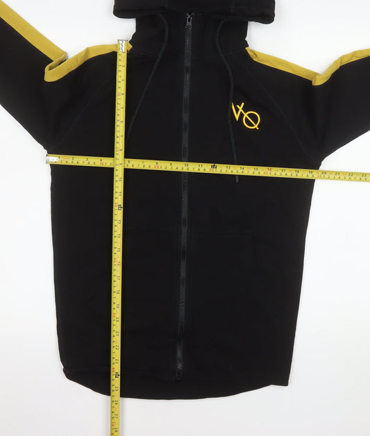 Vanquish Men's Black Yellow Hooded Zip Jacket Size S