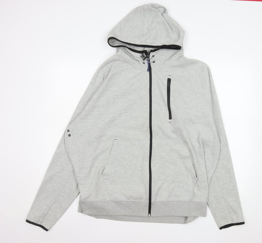 Snowdonia Men's Grey XL Hooded Full Zip Outdoor Jacket