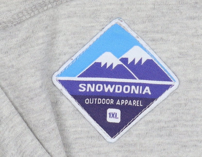 Snowdonia Men's Grey XL Hooded Full Zip Outdoor Jacket