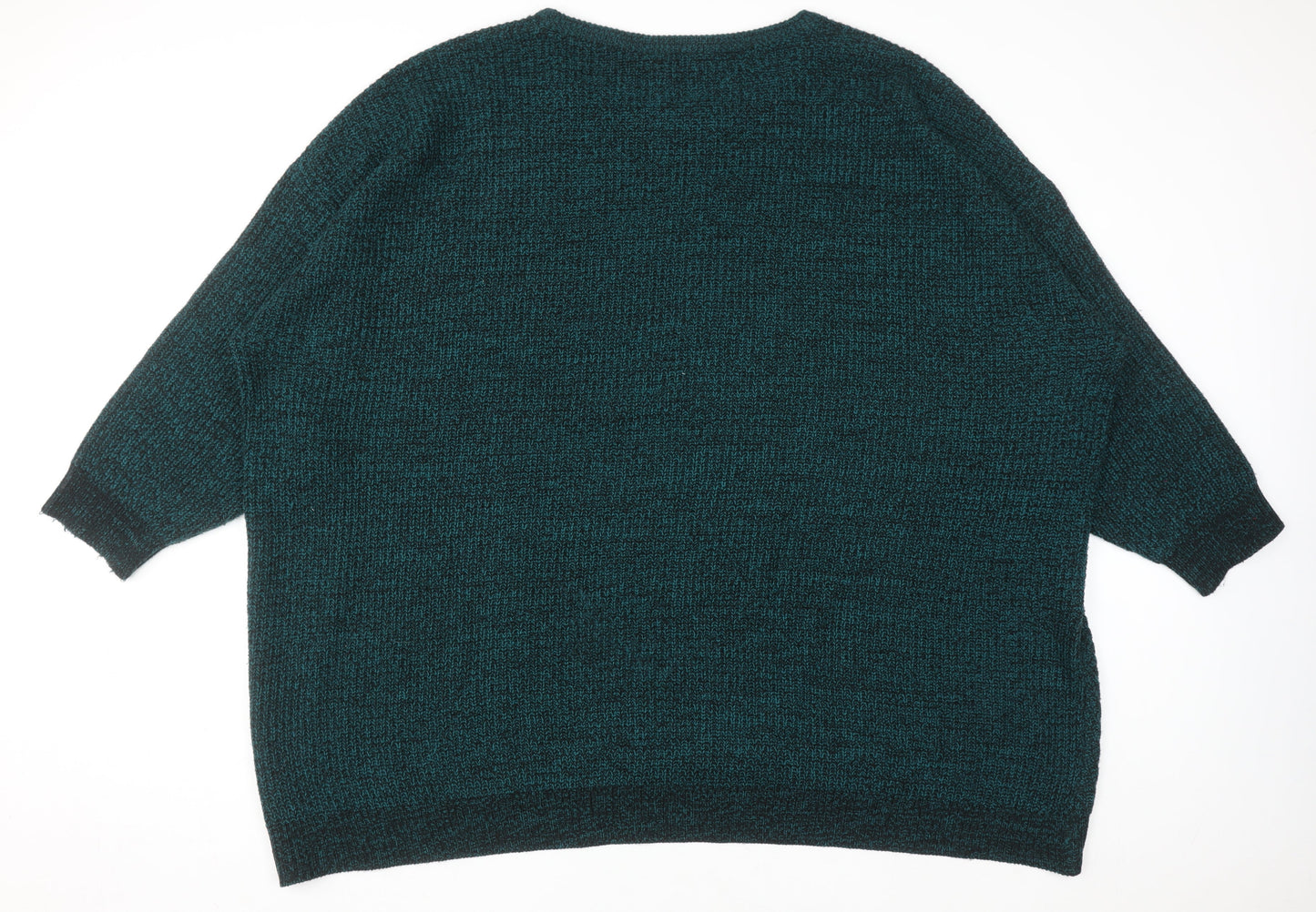 Yours Women's Green Plus Size 34-36 Chunky Knit Pullover Jumper