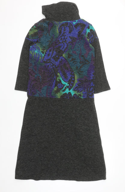 Refa Womens Multicoloured Floral Knit Shift Dress Size 12