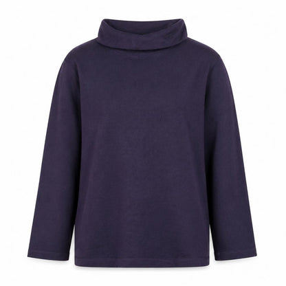 Karin Glasmacher Women's Purple Roll Neck Knit Jumper Size 14