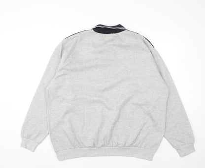 Premier Man Mens Grey Collared XL Henley Sweatshirt