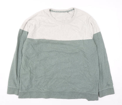 Fat Face Men’s Green Crew Neck Cotton Pullover Sweatshirt L