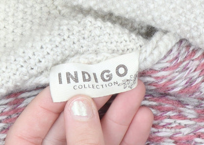 Marks and Spencer Women’s Beige Fair Isle Chunky Knit Cardigan Size 10