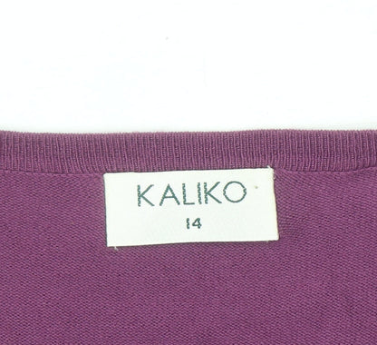 Kaliko Women's Purple Sequin Trim Cardigan Size 14
