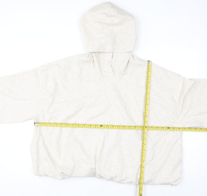 Marks and Spencer Womens Beige XL Pullover Hoodie Cotton Blend