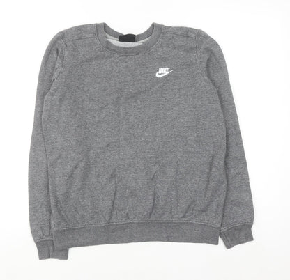 Nike Men's Grey Small Pullover Sweatshirt Crew Neck Fleece