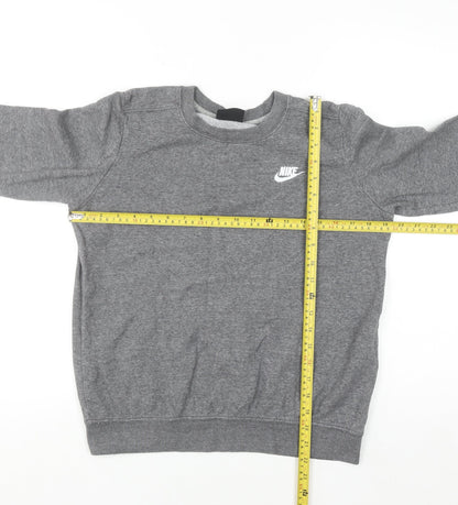 Nike Men's Grey Small Pullover Sweatshirt Crew Neck Fleece