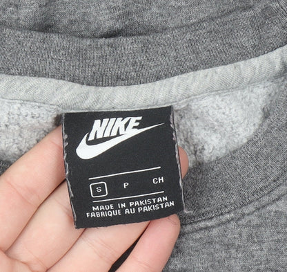 Nike Men's Grey Small Pullover Sweatshirt Crew Neck Fleece