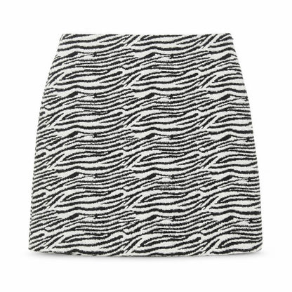 Karen Millen Women’s Black Animal Print Tweed Pencil Skirt UK 10