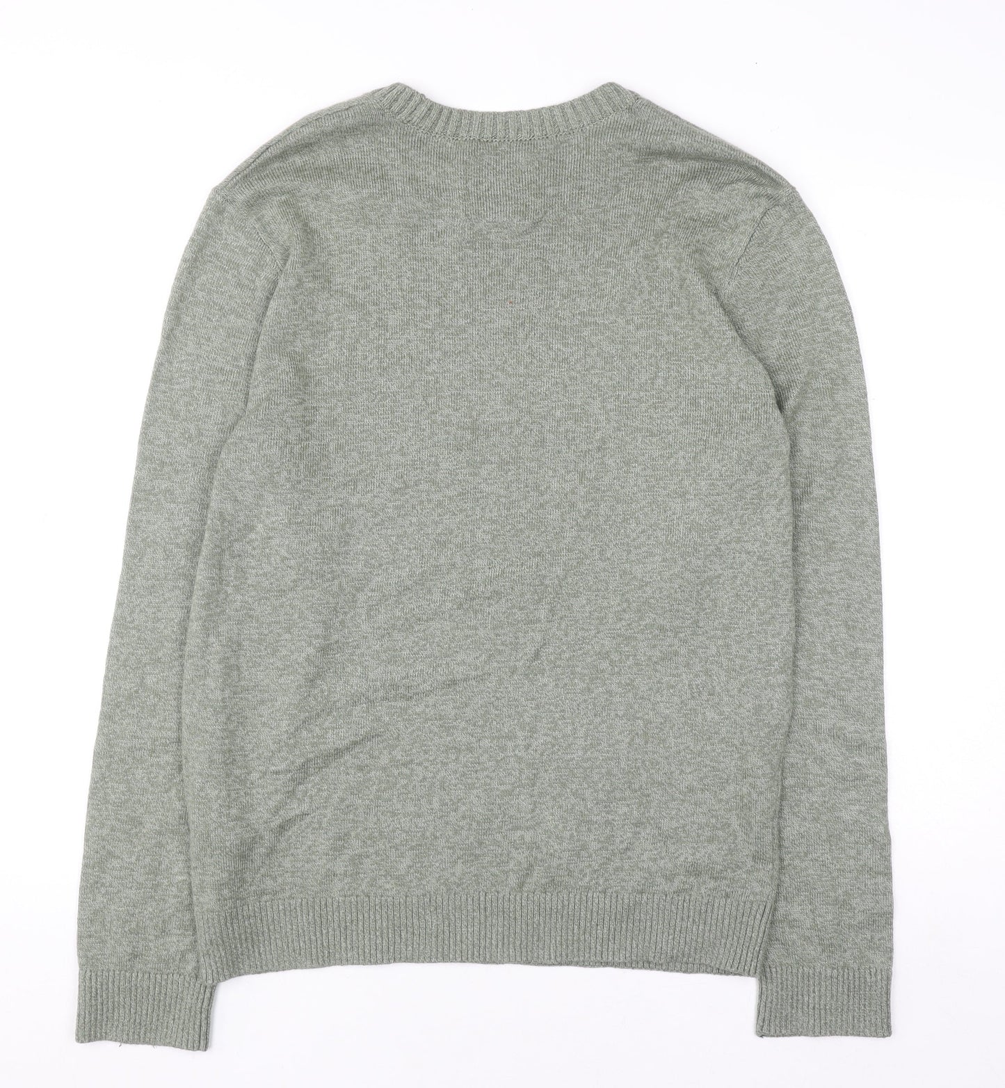 Hollister Mens Grey Cotton Blend Crew Neck Pullover Jumper XL