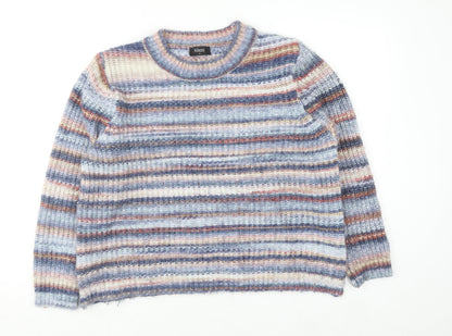 Klass Women's Multicoloured XL Striped Chunky Knit Jumper