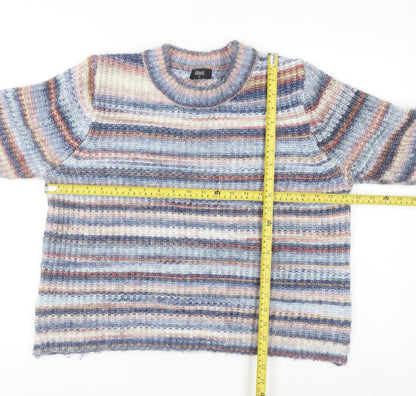 Klass Women's Multicoloured XL Striped Chunky Knit Jumper