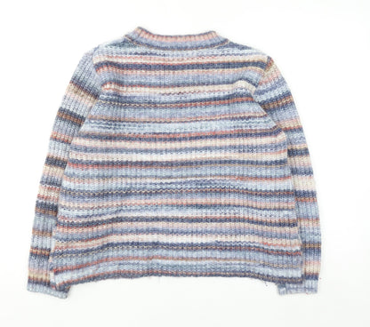 Klass Women's Multicoloured XL Striped Chunky Knit Jumper
