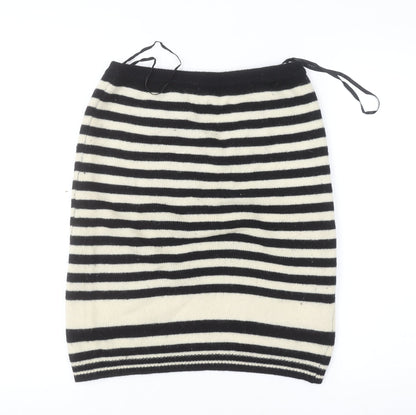 Co-Ords Women’s Black Wool Striped Knit Pencil Skirt M