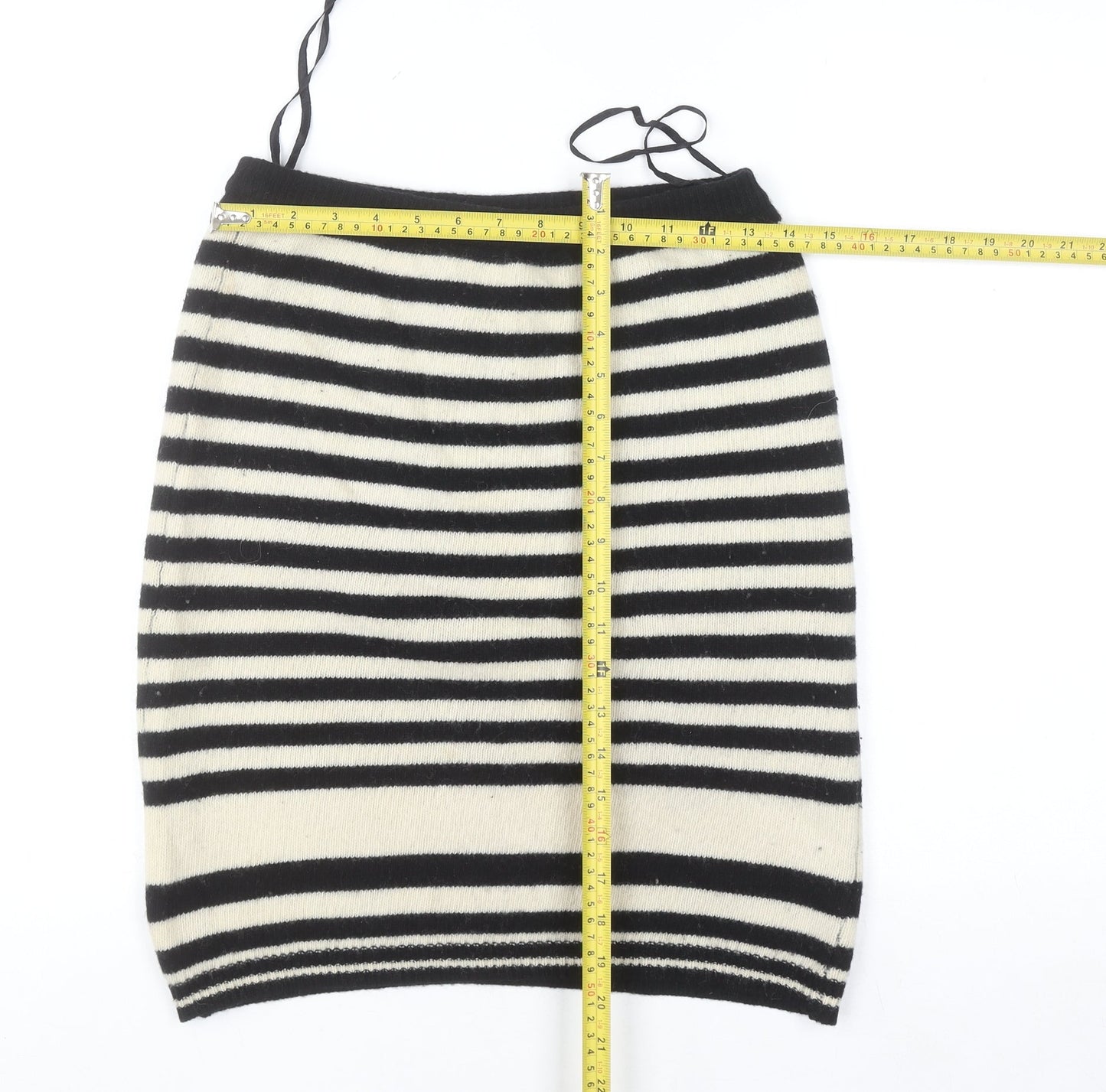 Co-Ords Women’s Black Wool Striped Knit Pencil Skirt M