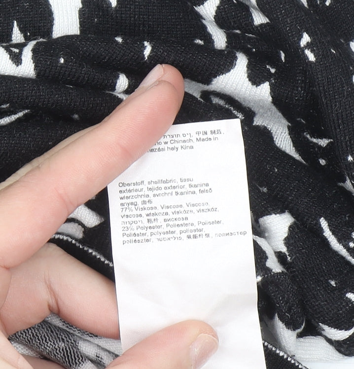 Betty Barclay Women's Black Floral Knit Cardigan Size 10
