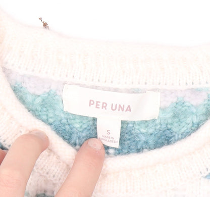 Marks and Spencer Per Una Women's Multicoloured S Crew Neck Jumper