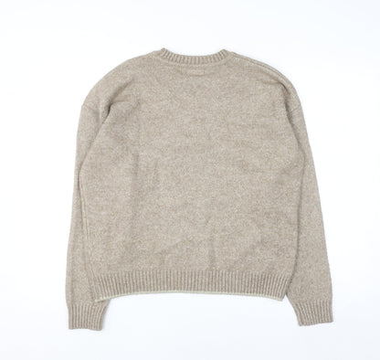 Marks and Spencer Womens Beige Star Knit Jumper Medium