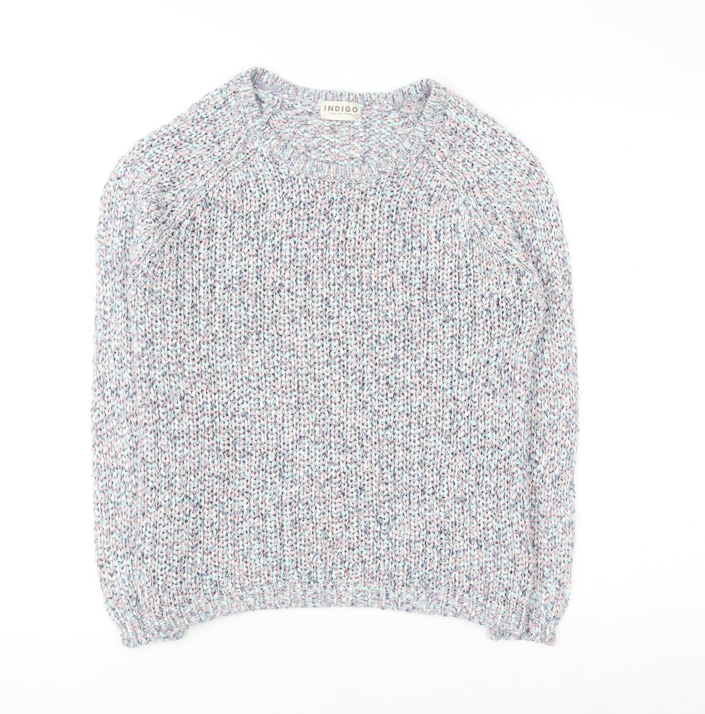 Marks and Spencer Women’s Multicoloured Knit Jumper UK 14 Relaxed Fit