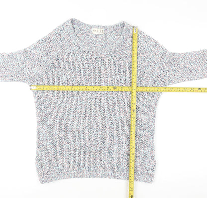 Marks and Spencer Women’s Multicoloured Knit Jumper UK 14 Relaxed Fit