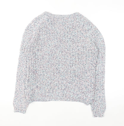 Marks and Spencer Women’s Multicoloured Knit Jumper UK 14 Relaxed Fit