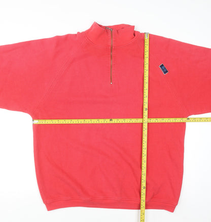TAO Joy-Sportswear Men's Red XL 1/2 Zip Sweatshirt