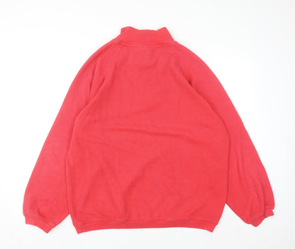 TAO Joy-Sportswear Men's Red XL 1/2 Zip Sweatshirt