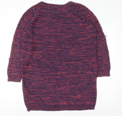 Dagmar Women's Multicoloured Knit Cable Pullover Jumper Size L