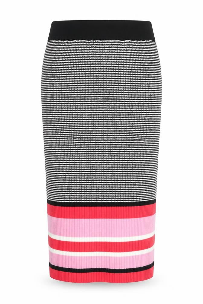 ONLY Women’s Black Striped Knit Pencil Skirt Size S