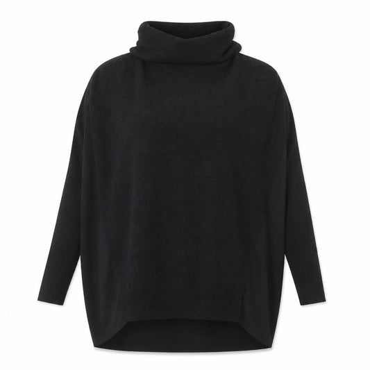 Mint Velvet Women's Black Wool Blend Roll Neck Tunic Top XS