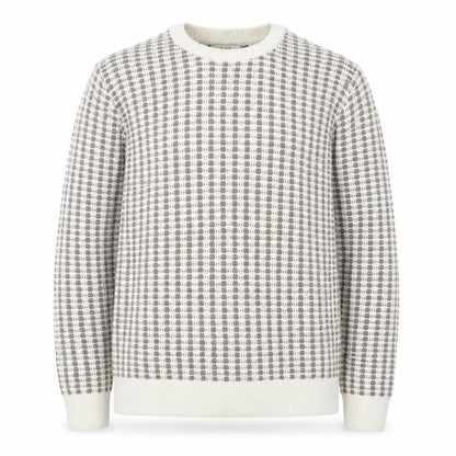 Marks and Spencer Men's Beige Waffle Knit Wool Blend Jumper M
