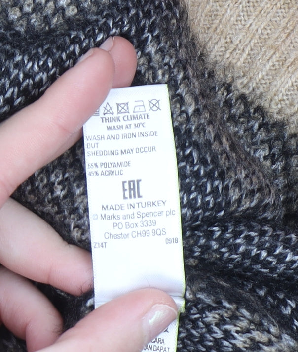 Marks and Spencer Women’s Beige Leopard Print XL Crew Neck Jumper