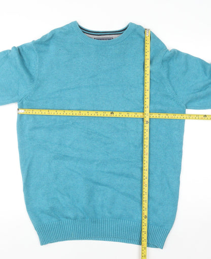 Maine New England Men's Blue Cotton Crew Neck Pullover Jumper M